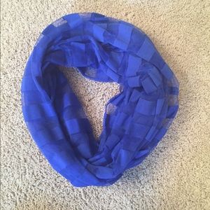 Striped Blue Infinity Scarf