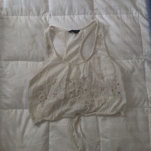 Off-white, summery tank/crop top
