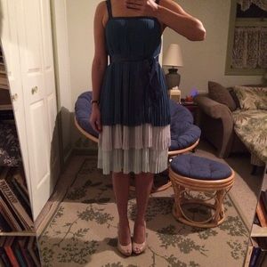 🎉WKND SALE!🎉Anthro Tiered ocean-hued dress