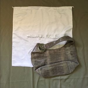 Michael Kors grey snake print shoulder bag