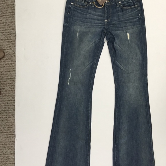 Paige brand destroyed boot cut denim