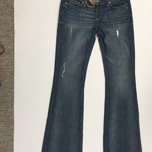 Paige brand destroyed boot cut denim