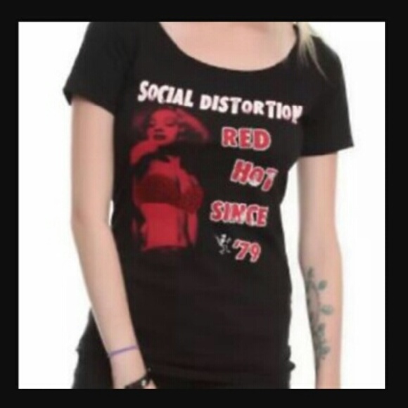 Hot Topic Tops - Social Distortion shirt Rockabilly Pinup