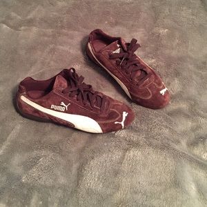 brown puma shoes