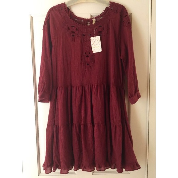 Lace cut-out free people dress