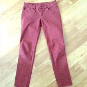 Crimson/Blush Ankle Jeans