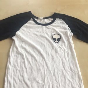 John Galt/Brandy Melville Alien Baseball Tee