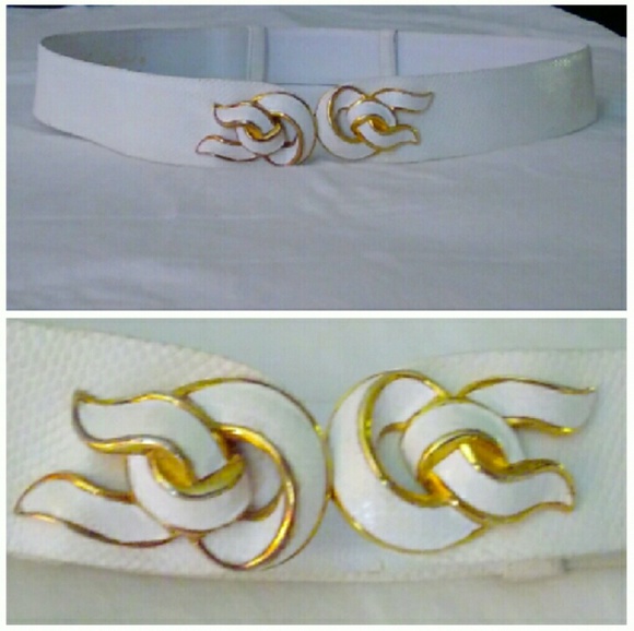 Judith Leiber White Vintage Belt