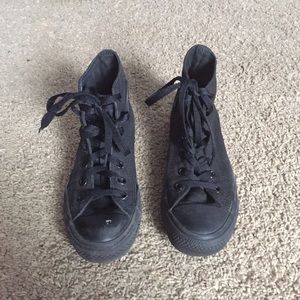 All Star all black high top converse