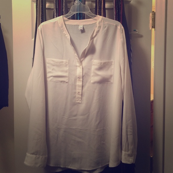 Cream colored silk shirt