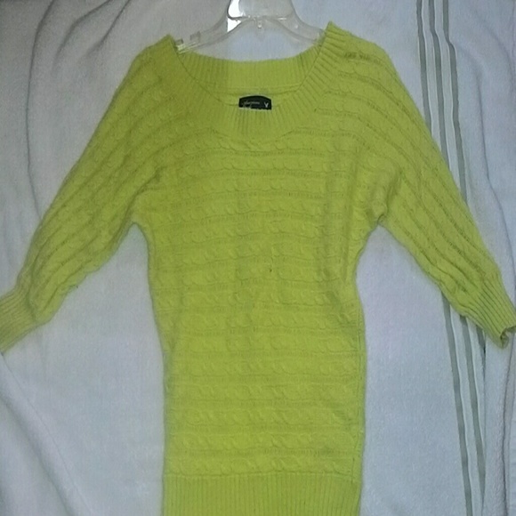 Yellow long sleeve sweater