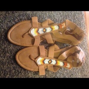 Beaded gladiator sandals