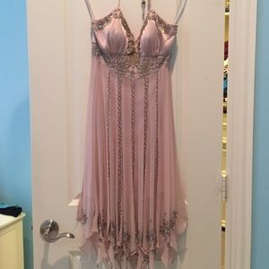 Sue Wong light pink & jeweled dress