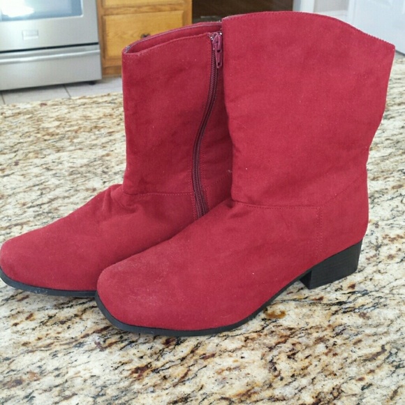*ON HOLD.* Red Ankle Boots