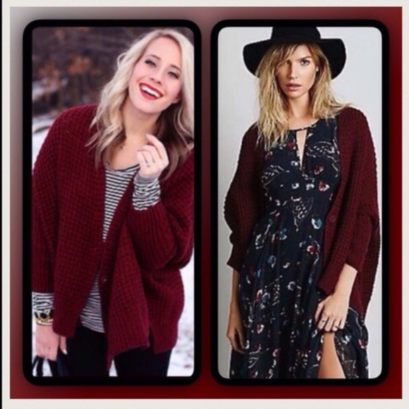 **SOLD**FREE PEOPLE Oversized Cardigan - Picture 2 of 3