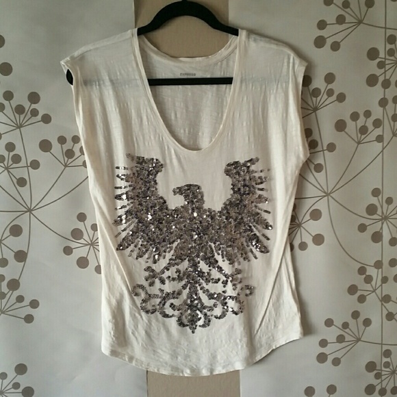 Express Tops - Express sequin eagle top