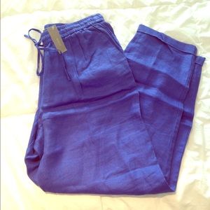 J crew ankle length linen pants size 8