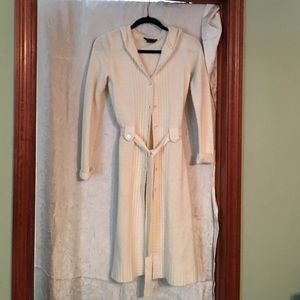 BCBG- Hooded lambs wool sweater coat