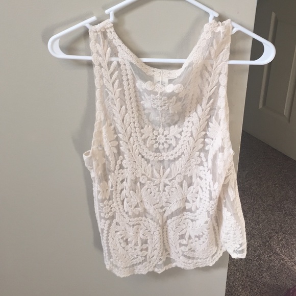 Sheer lace detail top - Picture 2 of 2