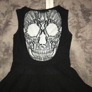 GW Little black skater dress with lace back
