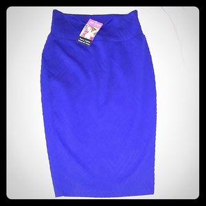 NWT! Gorgeous & Sexy Indigo Pencil Skirt