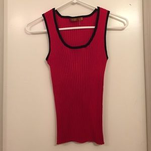 Belldini Red with Black Trim Sleeveless Sweater🌎