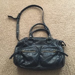 BP Navy Blue Leather Bag