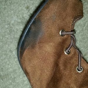 Stain on thigh high boots