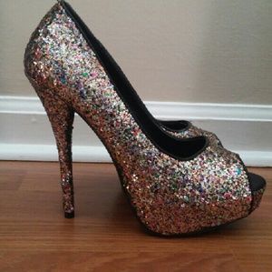 Charlotte Russe glitter heels