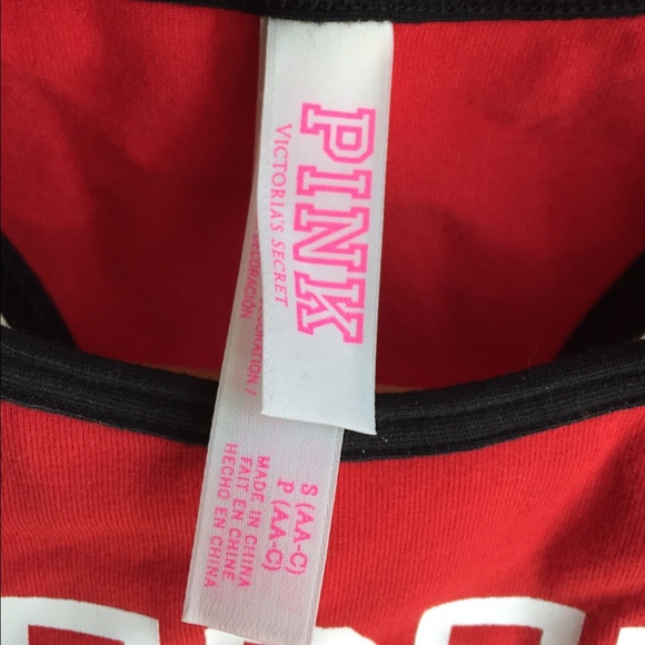 RED VS PINK HIGH NECK CROP - Picture 3 of 4