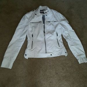 Stunning white leather jacket