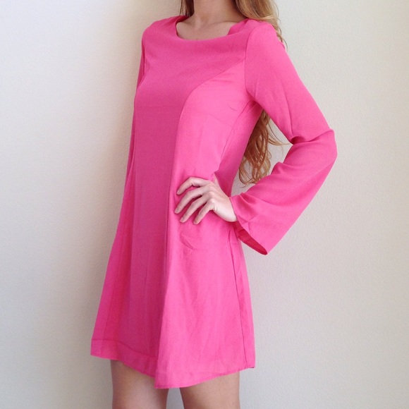 LAST ITEM pink long sleeve dress - Picture 2 of 4