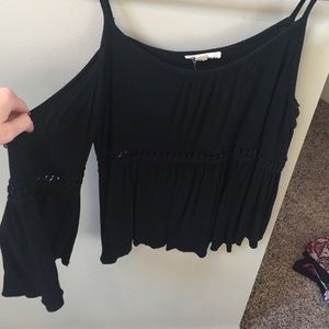 Off the shoulder black top