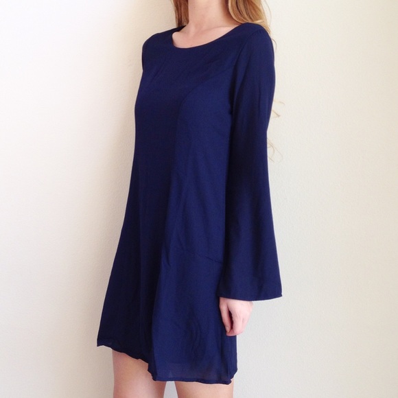 | new | navy long sleeve dress - Picture 2 of 4