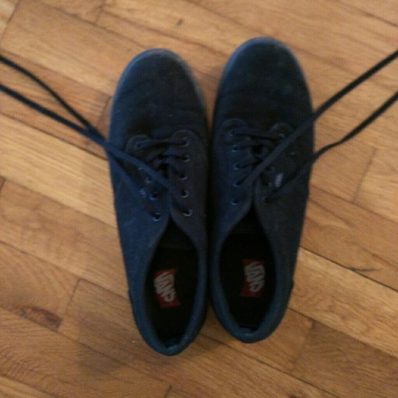 Black Vans - WORN ONCE