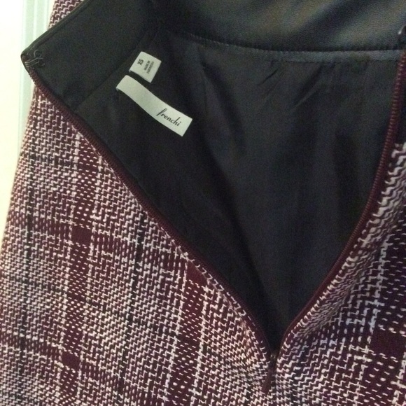 🌼Sale🌼Burgundy plaid skirt leather accents NWT!