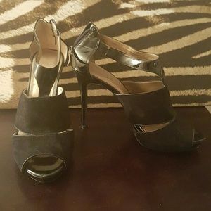 BCBG strappy suede sandal