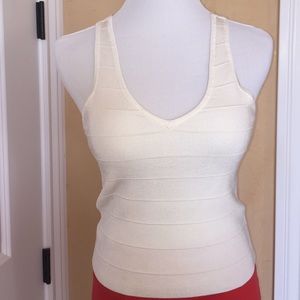 BEBE Brand New Stretchy Top. Off white color.