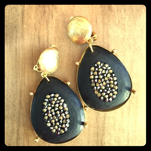 White House Black Market Clip On Earrings