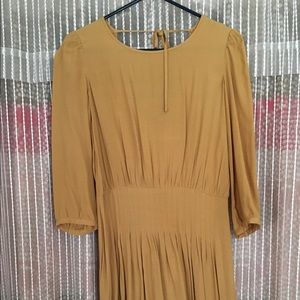 NWOT kimchi blue mustard drop waist dress