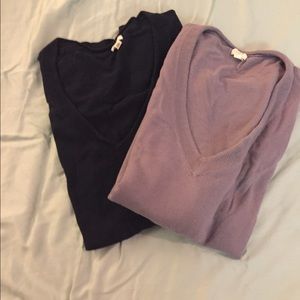 Two J.Crew V-Neck Sweaters