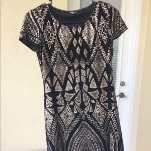 Gold and black dress