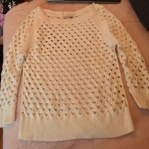 Knit white sweater