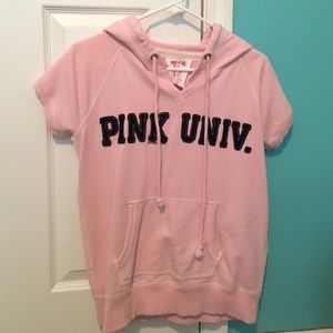 Victoria secret pink short sleeve hoodie