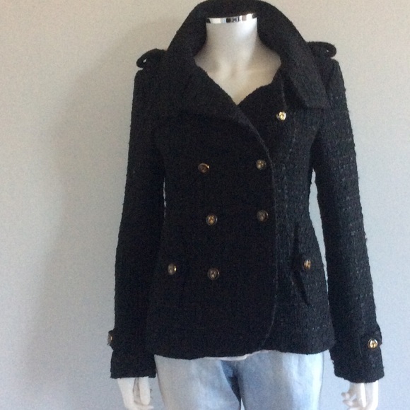 Steve Madden High Collar Button Up Jacket