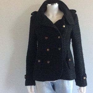 Steve Madden High Collar Button Up Jacket