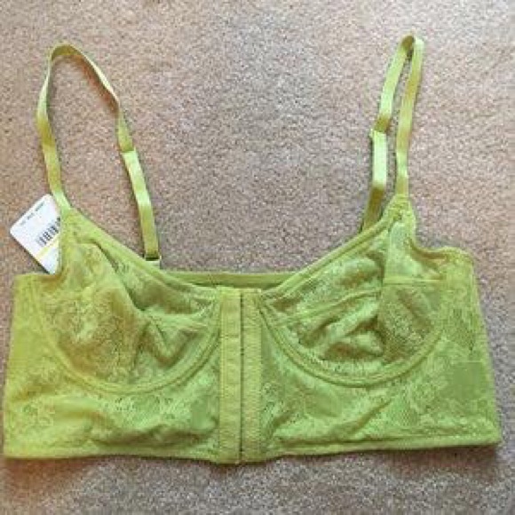 NWT Free People Chartreuse Bralette