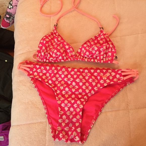 Hot pink Hollister bikini