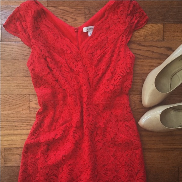 Short Lace Red Dress