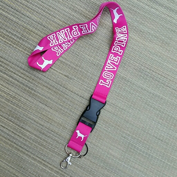 PINK Lanyard Pink and White NWOT PRICE FIRM - Picture 3 of 4